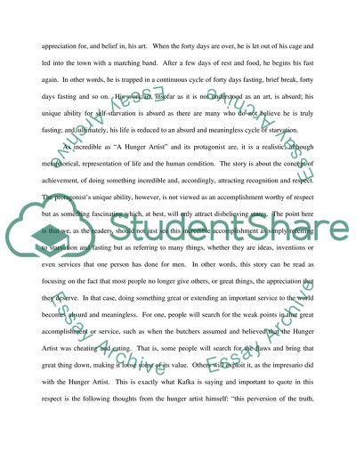 Franz Kafkas A Hunger Artist