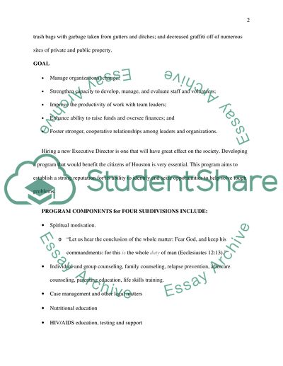 Executive Directors Responsibilities