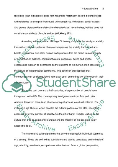 What is Culture What are some of the common types of culture and how do they differ from one another