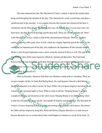 Analysis of the Merchant Of Venice by Shakespeare