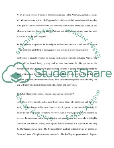 Invasive Non-Indigenous Species