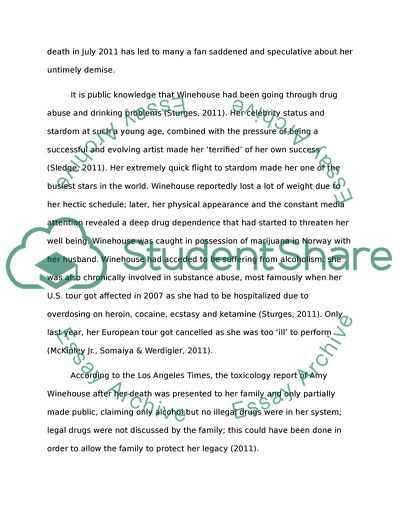 Amy Winehouse Tragic Event