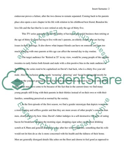 Gender Issues in the TV Program, Retired at 35