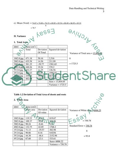 Data Handling and Technical Writing