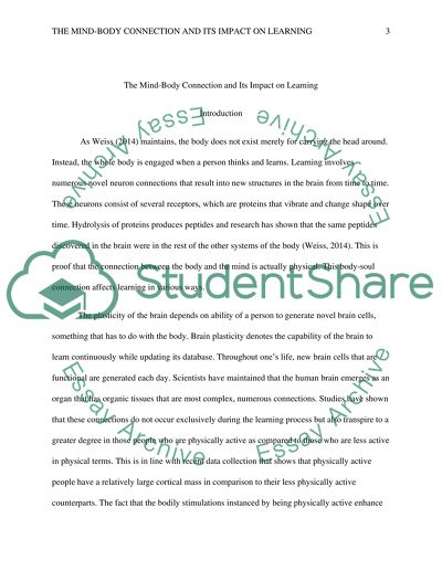 The mind-body connection and how this impacts how we learn