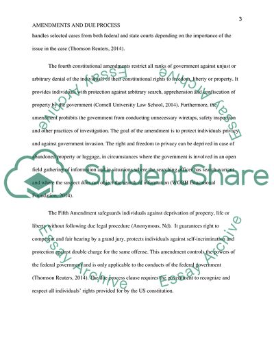 Amendments and Due Process