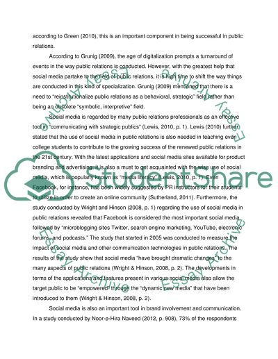 Social Media and Public Relations