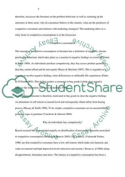 Compulsive Consumption