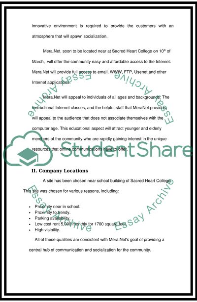 Management of a Mera Net Cafe