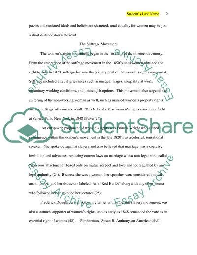 The Fundamental Causes of the Womens Movement