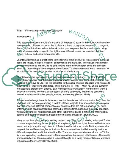 Experimental Film and Video Since the 1960s