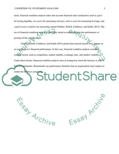 Condition vs. Statement Analysis