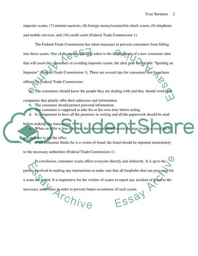 The Federal Trade Commissions List of Top 10 Consumer Scams