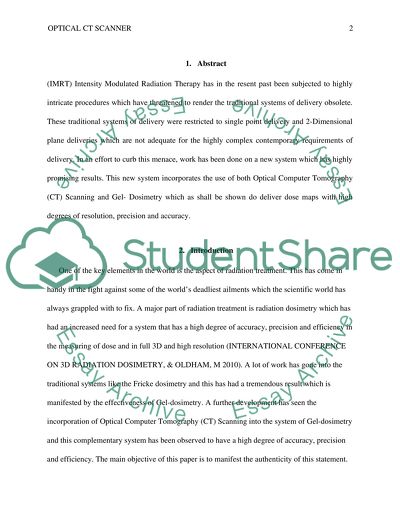 Optical-Ct Gel-Dosimetry