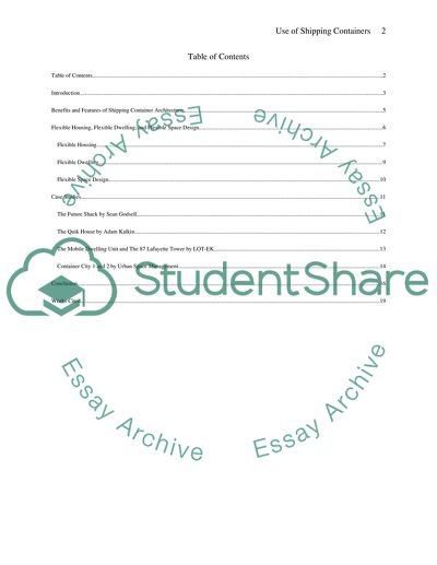 Utilizing Used Shipping Containers in Promoting. Flexible Space Use and Sustainable Design