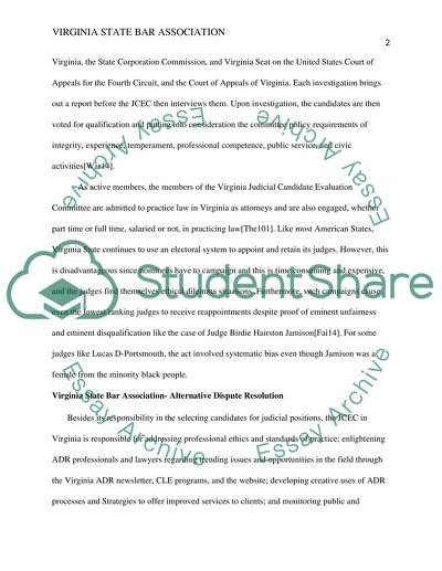 The Judiciary Committee of the Virginia State Bar Association