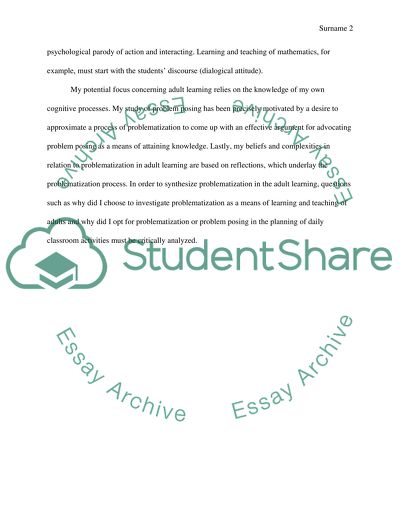 Proposal Letter Adult learning