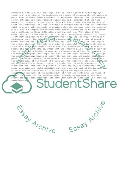 Keen v Commerzbank and Employees Challenge