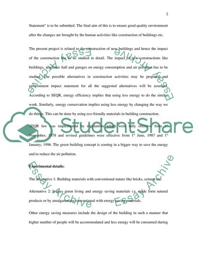 Air Pollution and Energy Loss Due to Construction Activities