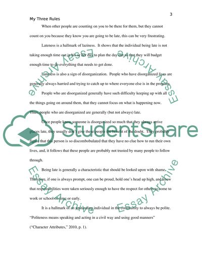 The Three Rules for Success in Life