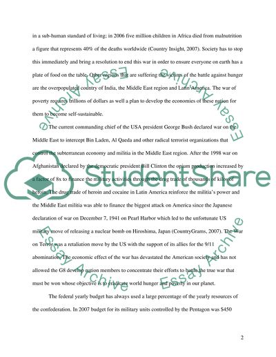 War on Terror vs War on Poverty