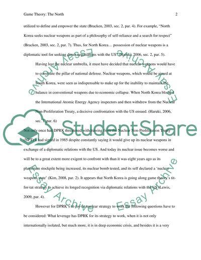 Game theory about north Korea