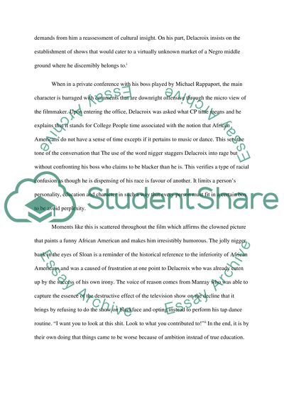 The Film Bamboozled and Perception of African Americans