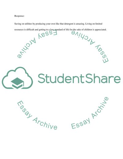 Homeless - Living on Limited Resources