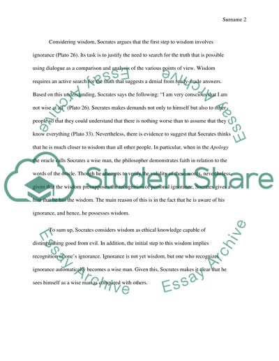 Socrates about Wisdom