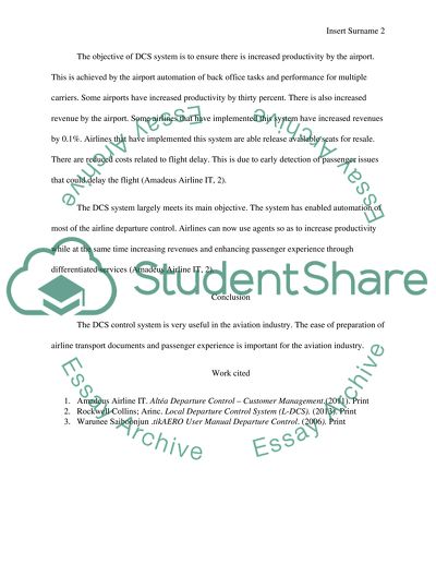 Local Departure Control System