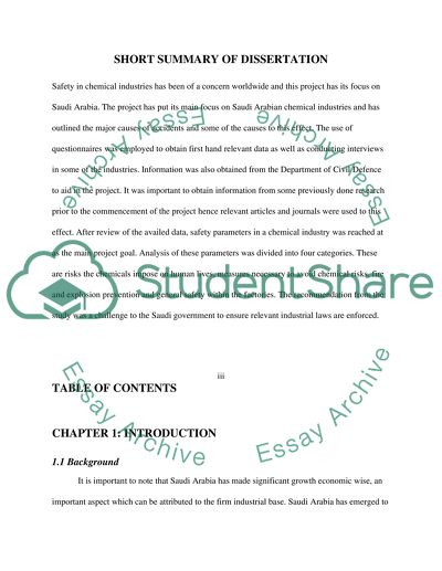 Chemical Industry Safety in Saudi Arabia
