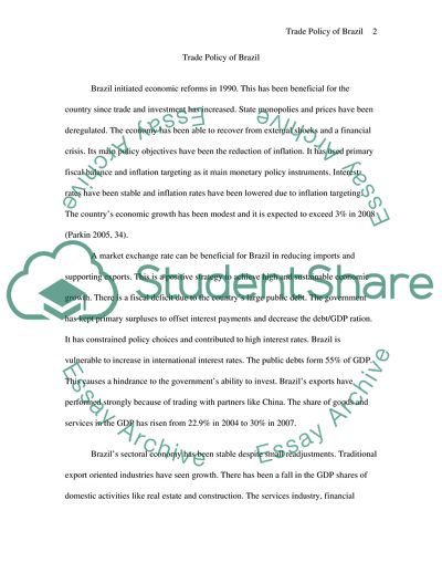 Trade Policy of Brazil