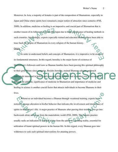 Origin and Types of Shamanism