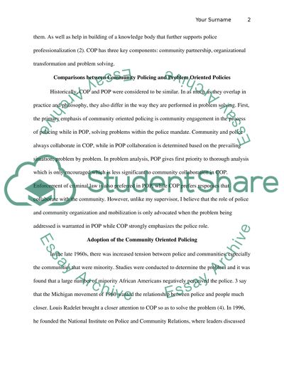 Community-Oriented and Problem-Oriented Policing