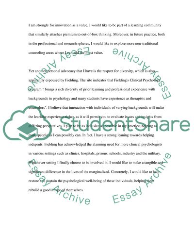 Statement of Purpose + Autobiography