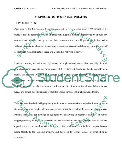 The Worlds Trade and the International Shipping Industry