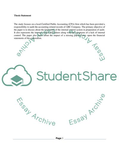 Limitations of Internal Control System in Auditing