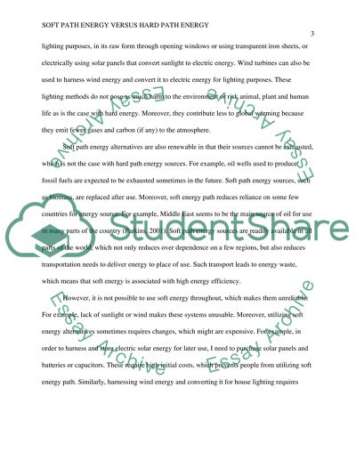 Soft Path Energy vs. Hard Path Energy