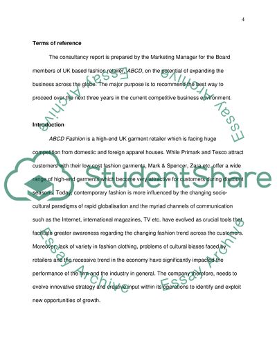 The Business Potential of United Kingdom Based ABCD Fashion to Expand Internationally