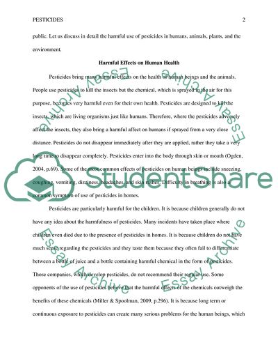 Use and Abuse of Pesticides