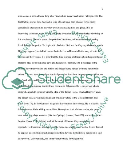 Odyssey and Gilgamesh as Two of the Foundational Classics