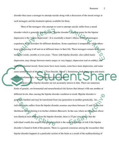 Teen Suicide and Leading Factors