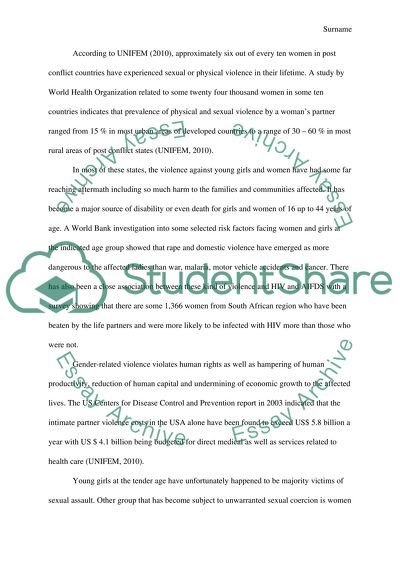 Violence against Women and Girls