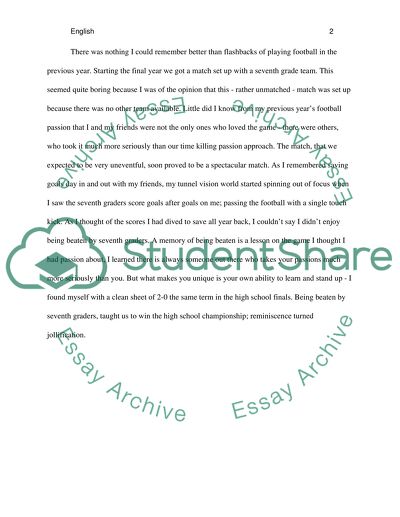 Narrative Memoir of a Vacation