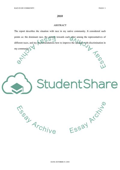 Race and the Community