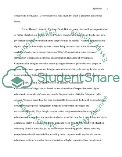 Corporatization in higher education: Negative effects of corporatization in colleges and universities