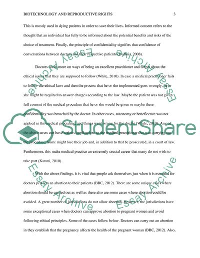 Biotechnology and Reproductive Rights