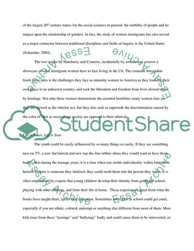 Comparison of The House on Mango Street and A Raisin in the Sun