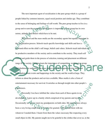 Socialization as a Learning Process Through Which People Learn the Development of the Self