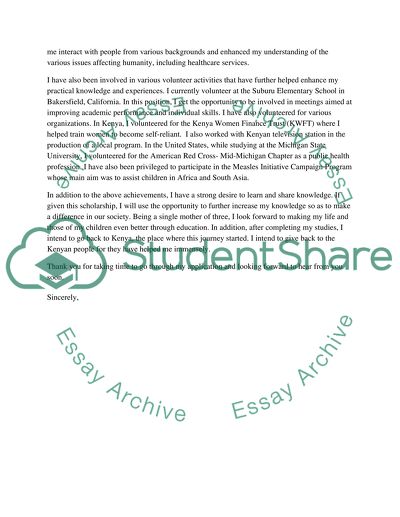 Scholarship application